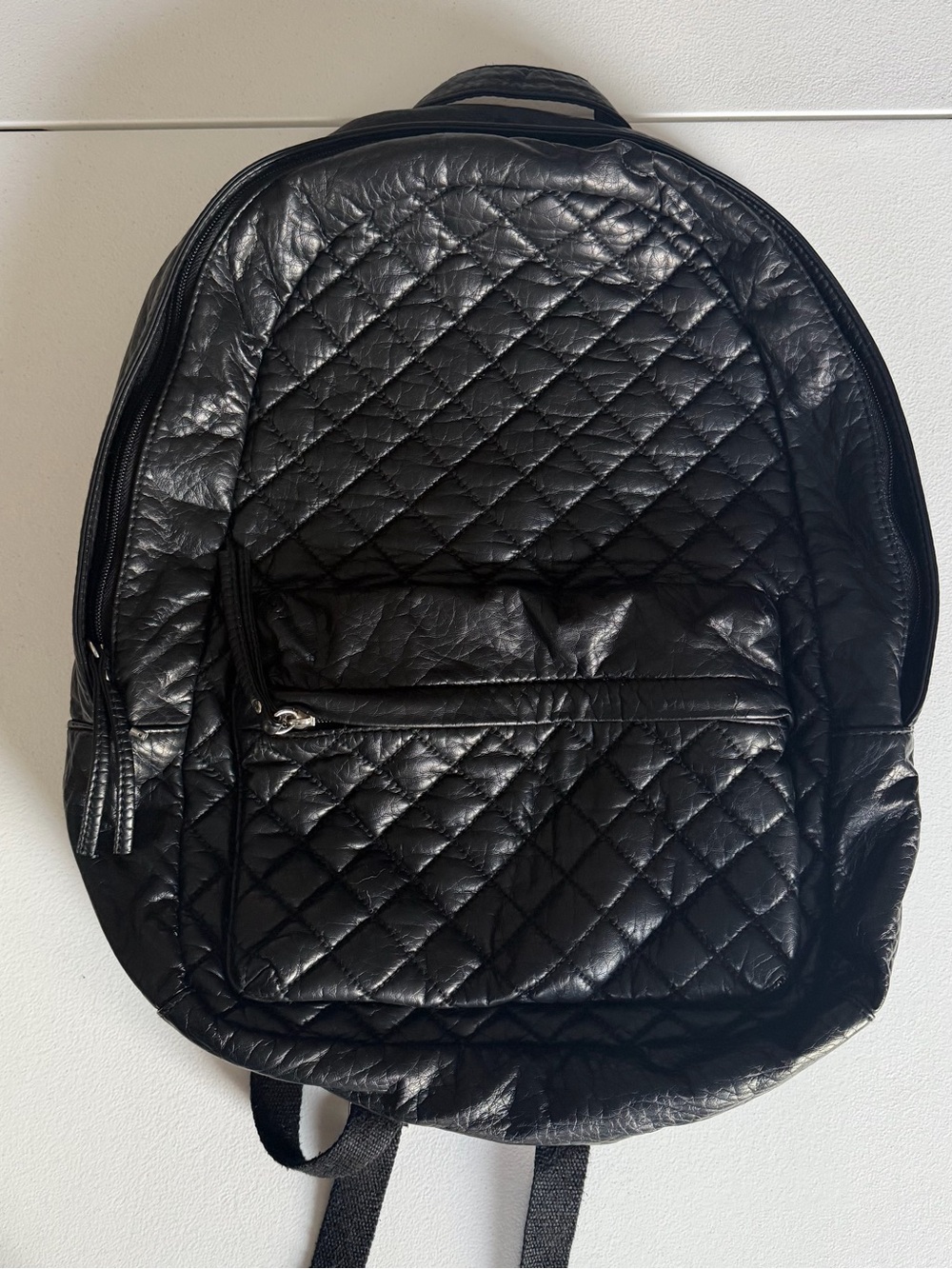 Prince & Fox Black Quilted Men's Backpack